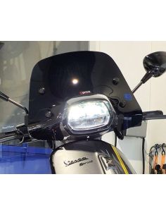 Bulle sport courte noir brillant Vespa sprint 2T et 4T 2