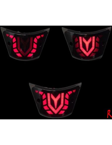 Feu arrière led alpha noir Piaggio Zip