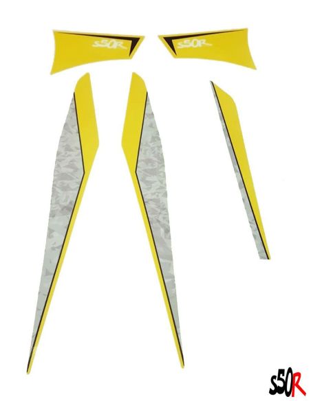 Kit déco ZIP SP complet - Jaune - Scoot 50 Racing