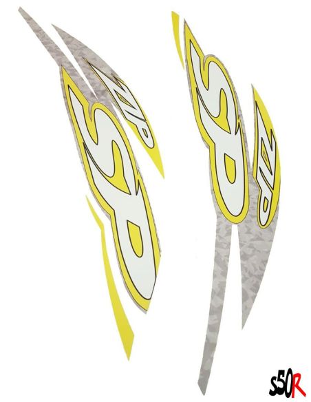 Kit déco ZIP SP complet - Jaune - Scoot 50 Racing
