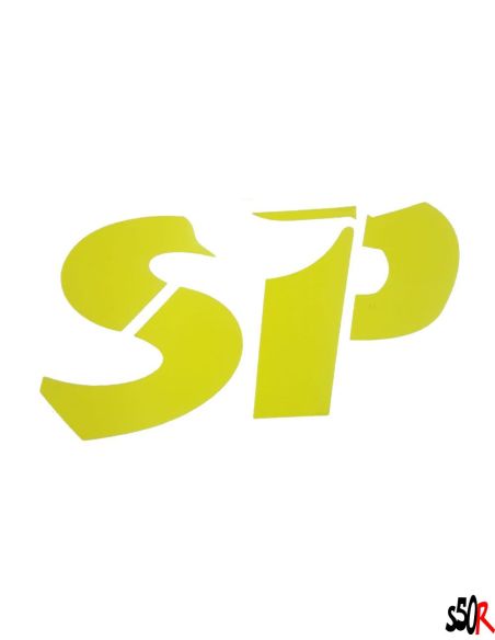 AUTOCOLLANT "SP" zip sp jaune moutarde