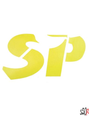 AUTOCOLLANT "SP" zip sp jaune fluo