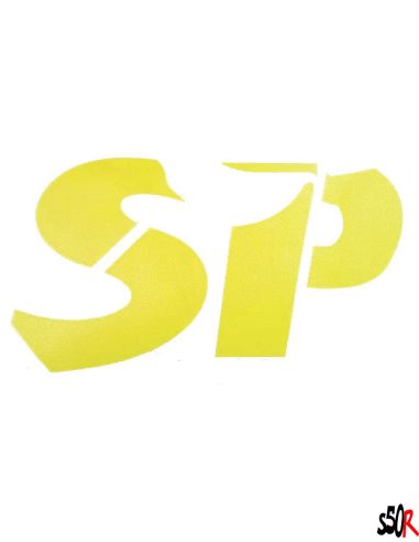 AUTOCOLLANT "SP" zip sp jaune fluo