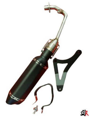 Pot d'échappement pour piaggio zip 4t iget 2018-2021