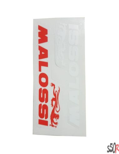 Autocollants Malossi origine - rouge et blanc - Scoot 50 Racing