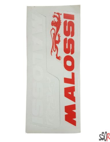 Autocollants Malossi origine - rouge et blanc - moyen - Scoot 50 Racing