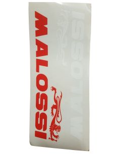 Autocollants Malossi origine - rouge et blanc - grand - Scoot 50 Racing