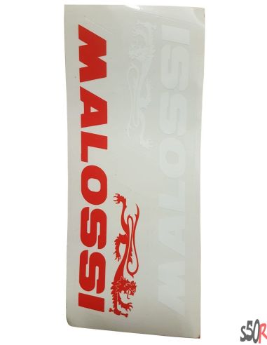 Autocollants Malossi origine - rouge et blanc - grand - Scoot 50 Racing