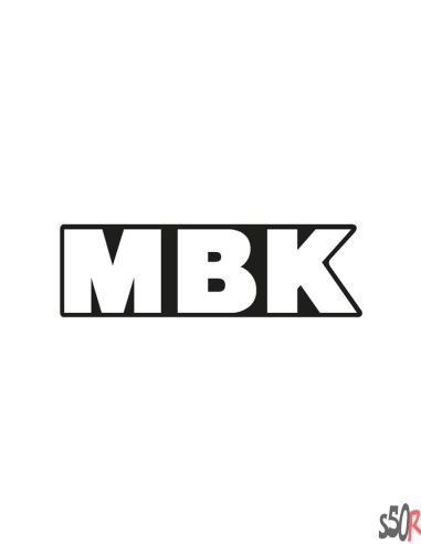 Autocollant MBK blanc - Scoot 50 racing