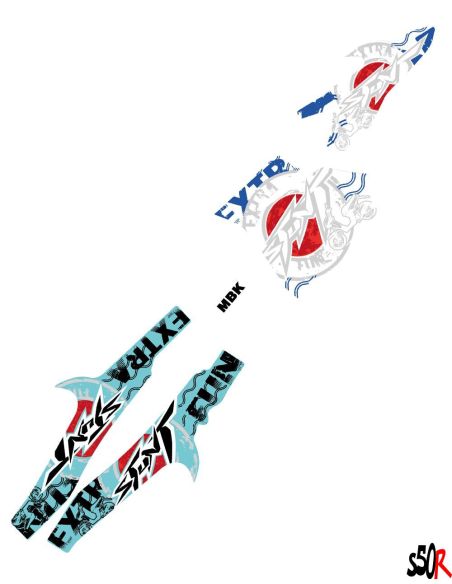 Kit déco type origine MBK Stunt n°1 - Scoot 50 Racing Kit déco type origine MBK Stunt n°1 - Scoot 50 Racing