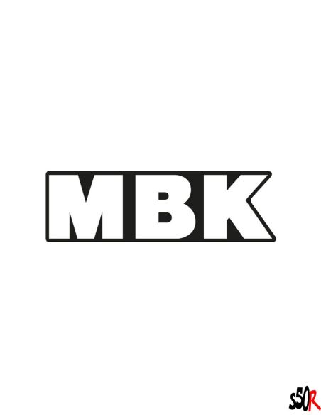 Autocollant MBK blanc - medium - Scoot 50 racing