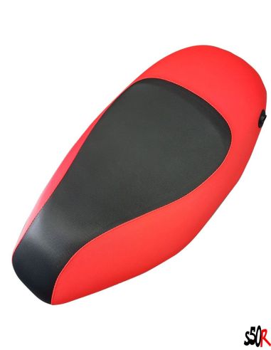 Selle origine Zip 2t et 4t - bicolore rouge/noir - Scoot 50 Racing