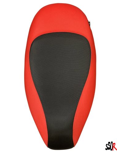Selle origine Zip 2t et 4t - bicolore rouge/noir - Scoot 50 Racing