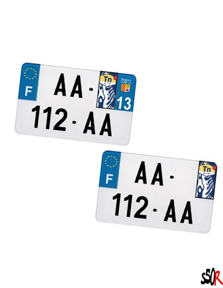 Autocollant plaque - n°2 - Scoot 50 Racing