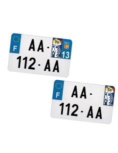 Autocollant plaque - n°18 - Scoot 50 Racing 2