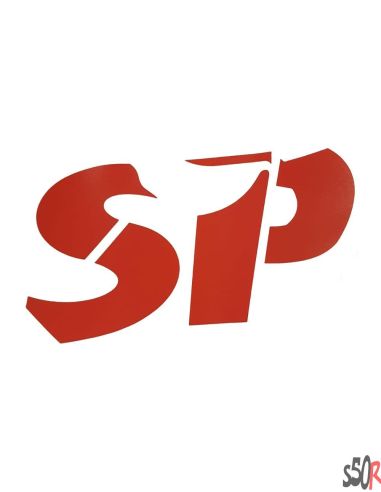 AUTOCOLLANT "SP" zip sp rouge - défaut couleur