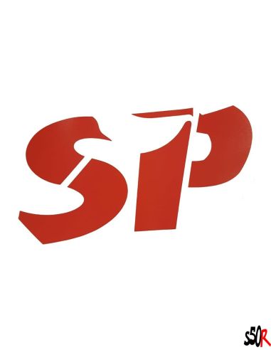 AUTOCOLLANT "SP" zip sp rouge - défaut couleur