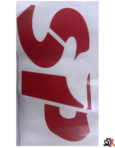 AUTOCOLLANT "SP" zip sp rouge - défaut couleur - Scoot 50 Racing