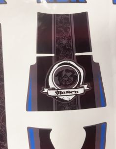 Kit déco MBK Booster naked type origine bleu/gris - défaut couleur - Scoot 50 Racing