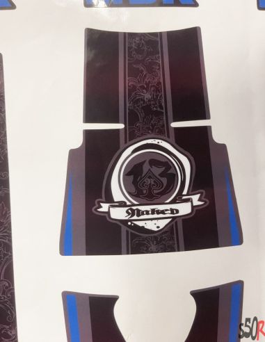 Kit déco MBK Booster naked type origine bleu/gris - défaut couleur - Scoot 50 Racing
