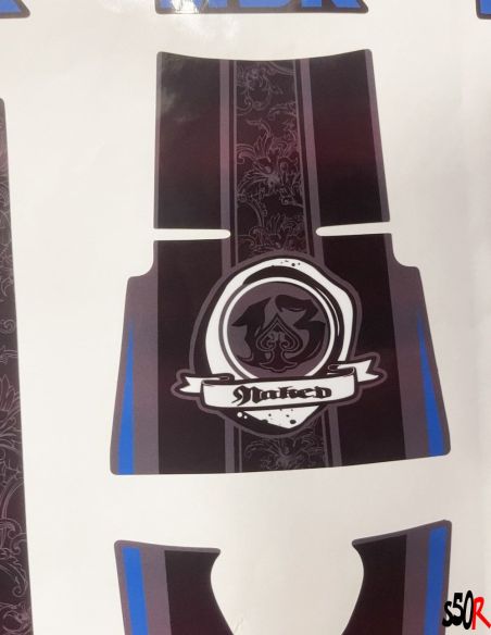 Kit déco MBK Booster naked type origine bleu/gris - défaut couleur - Scoot 50 Racing