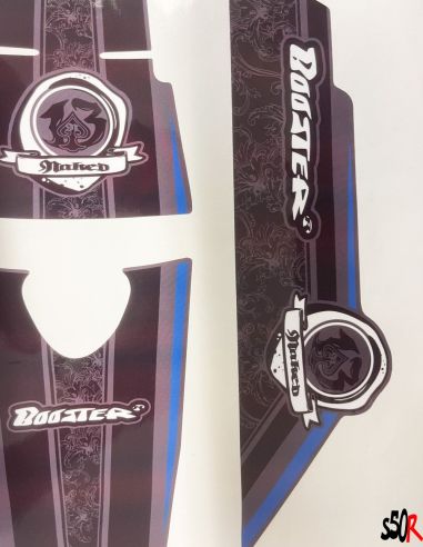 Kit déco MBK Booster naked type origine bleu/gris - défaut couleur - Scoot 50 Racing
