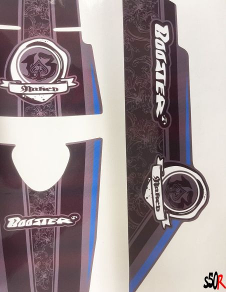 Kit déco MBK Booster naked type origine bleu/gris - défaut couleur - Scoot 50 Racing