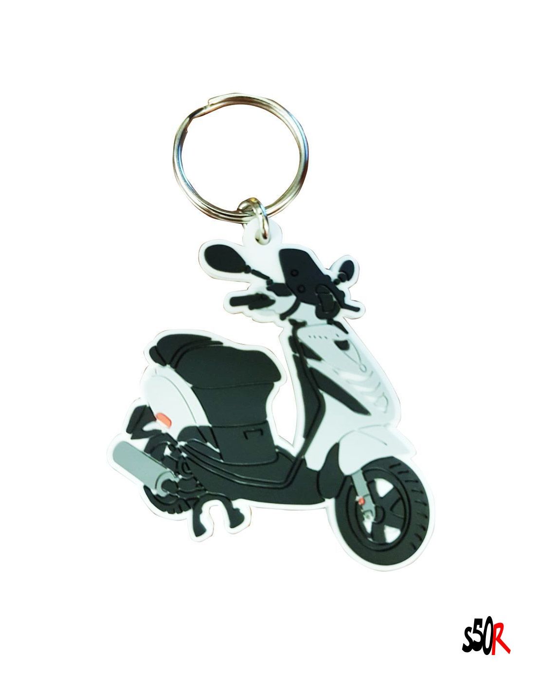 Porte-Clefs Scooter PIAGGIO ZIP - blanc - Scoot 50 Racing