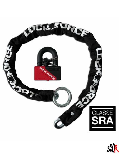 Chaîne antivol avec mini U Lock force SRA - Scoot 50 Racing