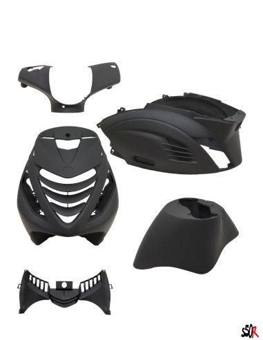 Kit carénage Piaggio Zip - Sp evo - noir mat - Scoot 50 Racing