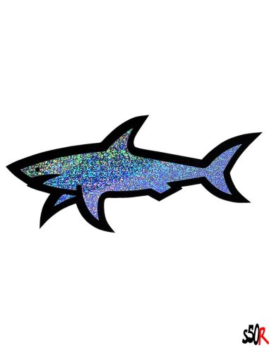 Autocollant Requin holographique - Scoot 50 Racing