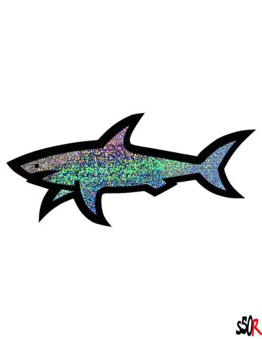 Autocollant Requin holographique - Scoot 50 Racing