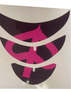 Kit déco ailettes Zip SP Rose/noir - défaut couleur - Scoot 50 Racing
