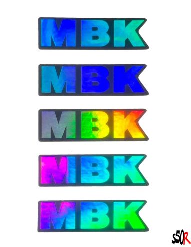 Autocollant MBK holographique - small - Scoot 50 Racing