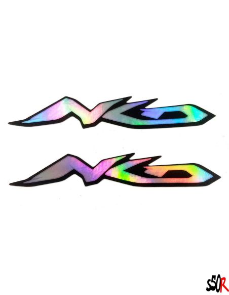 Autocollant NKD perso holographique - Scoot 50 Racing
