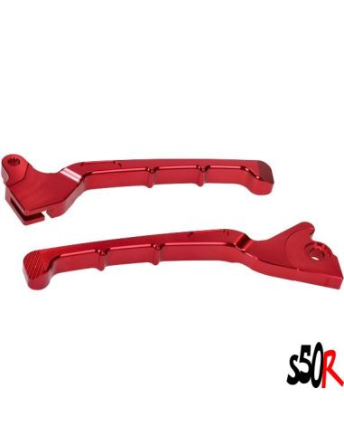 LEVIER DE FREIN PIAGGIO ZIP ROUGE ANODISE