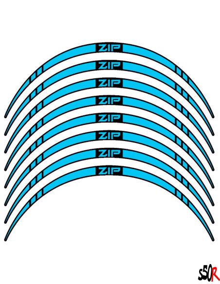 Liseret de jante Zip - pointe - 10 pouces - n°8 - Scoot 50 Racing