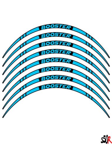 Liseret de jante Booster - pointe - 12 pouces - n°8 - Scoot 50 Racing