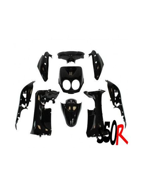 Kit carénage mbk nitro yamaha aerox - noir brillant 9p