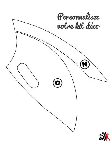 Kit déco Piaggio Zip origine 100% personnalisable - Scoot 50 Racing