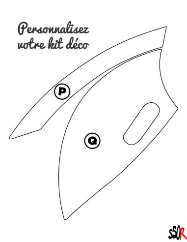 Kit déco Piaggio Zip origine 100% personnalisable - Scoot 50 Racing
