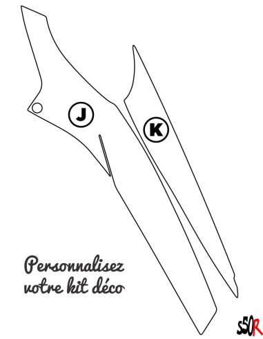 Kit déco MBK Booster personnalisable - Scoot 50 Racing