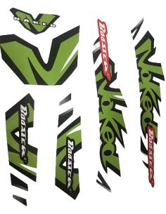 Kit déco MBK Booster naked type origine vert  - Scoot 50 Racing