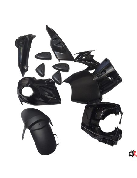 Carénage mbk Stunt Yamaha slider - noir mat/ noir brillant scoot 50 racing