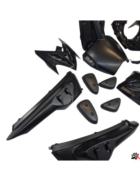 Carénage mbk Stunt Yamaha slider - noir mat/ noir brillant scoot 50 racing