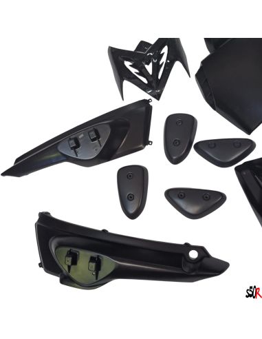 Carénage mbk Stunt Yamaha slider - noir mat/ noir brillant scoot 50 racing