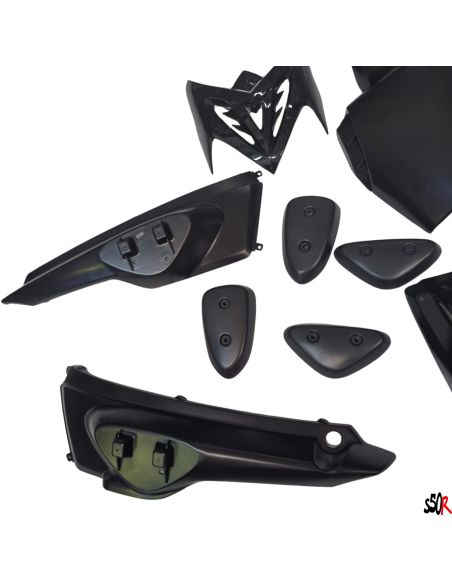 Carénage mbk Stunt Yamaha slider - noir mat/ noir brillant scoot 50 racing
