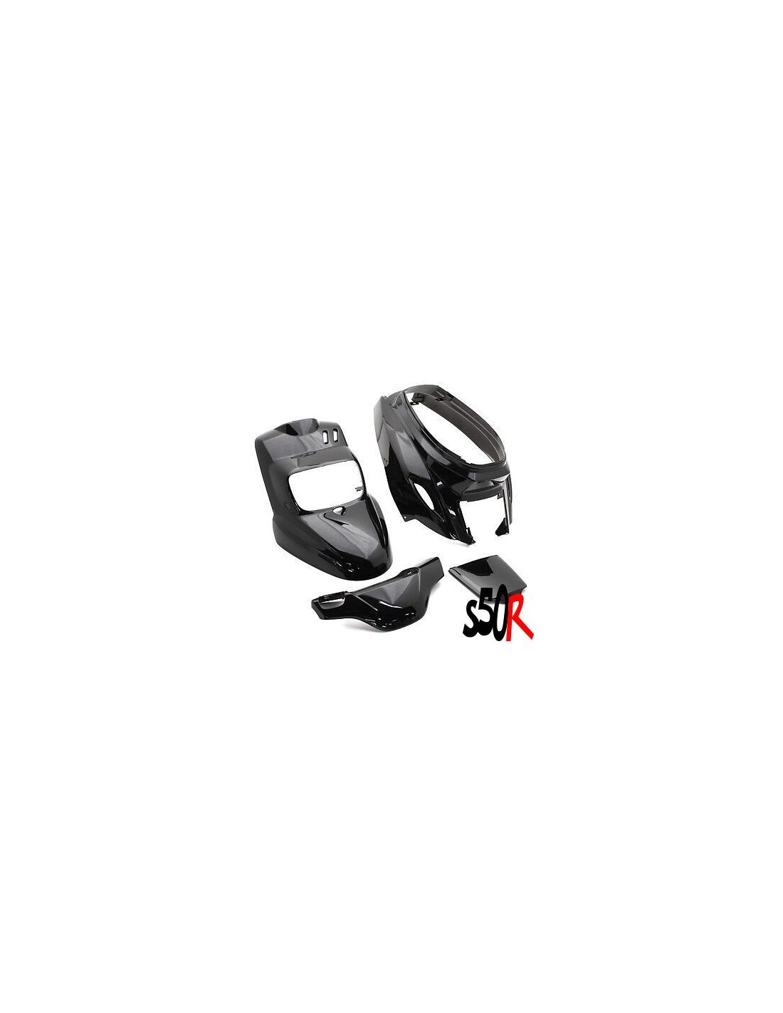 One By Camamoto Carenatura Posteriore Nero Lucido Per MBK Booster E Yamaha BW's Original (2014-2017) Cod.77390003