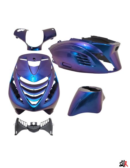 Kit carénage Piaggio Zip - Sp evo -  bleu porsche - Scoot 50 Racing