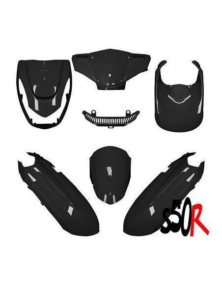 Kit carénage Peugeot kisbee 2010/2023 noir brilant Scoot 50 Racing